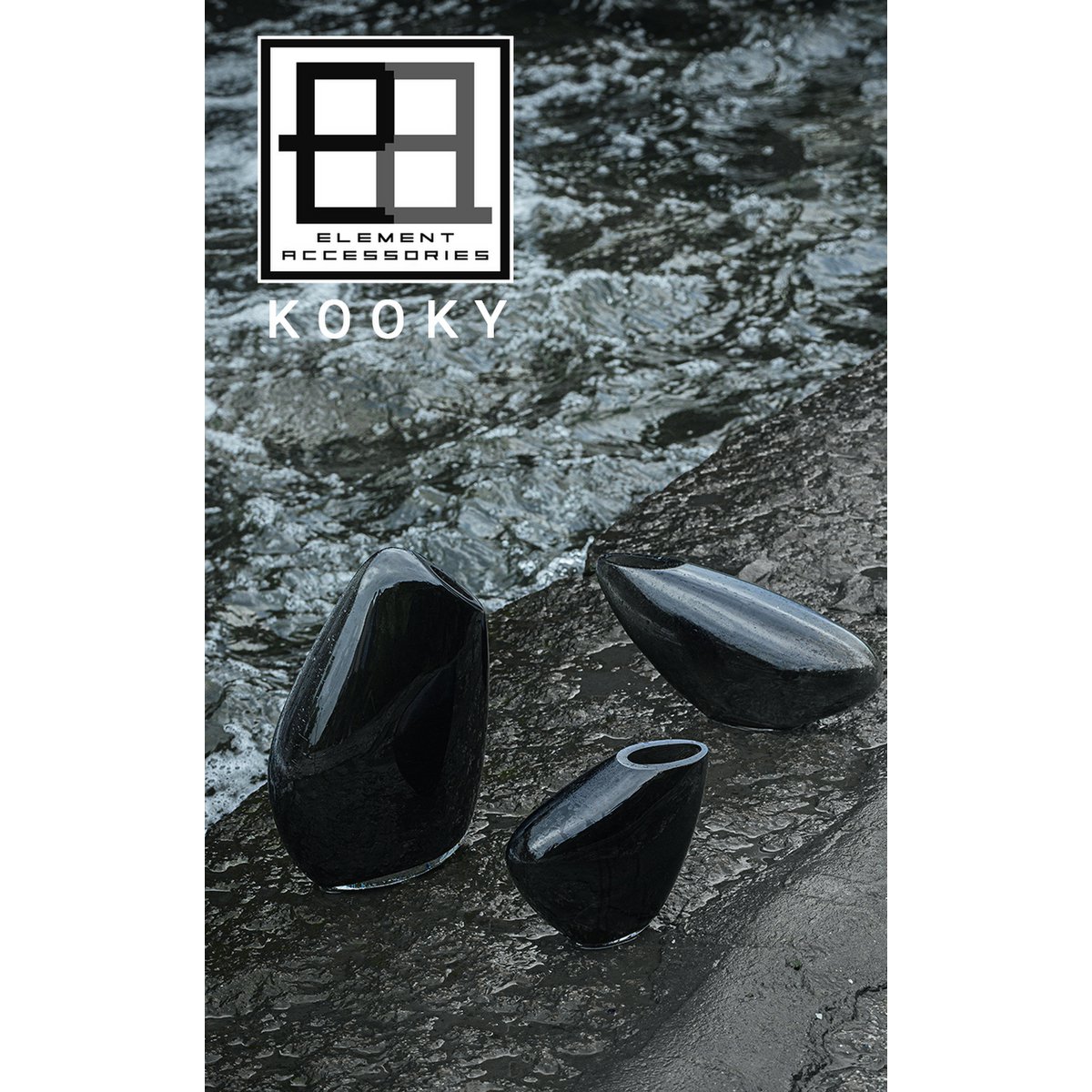 Innovative Designvase, kieselartige organische Form, KOOKY21GR