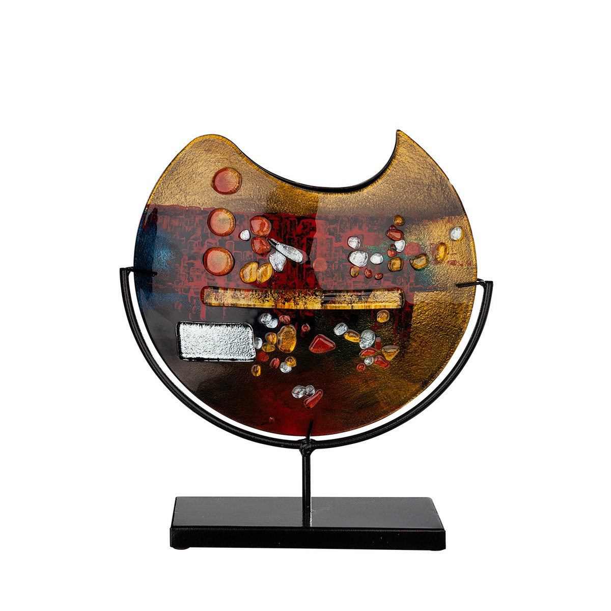 Glasart Deko runde Vase Pearls