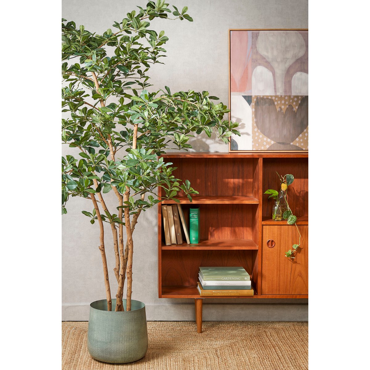 Künstliche Pflanze Olivenbaum im Topf – H183 x Ø130 cm – Grün