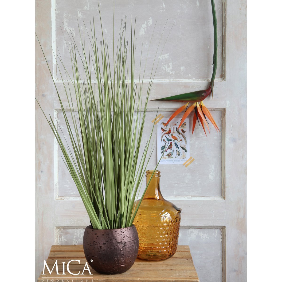 Künstliche Graspflanze – H92 x Ø35 cm – Grün