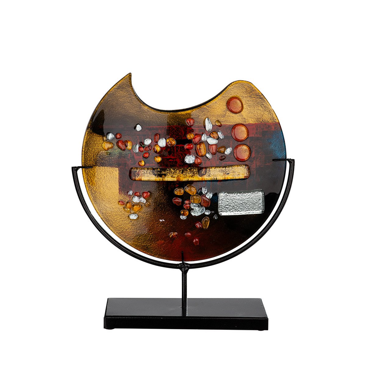 Glasart Deko runde Vase Pearls