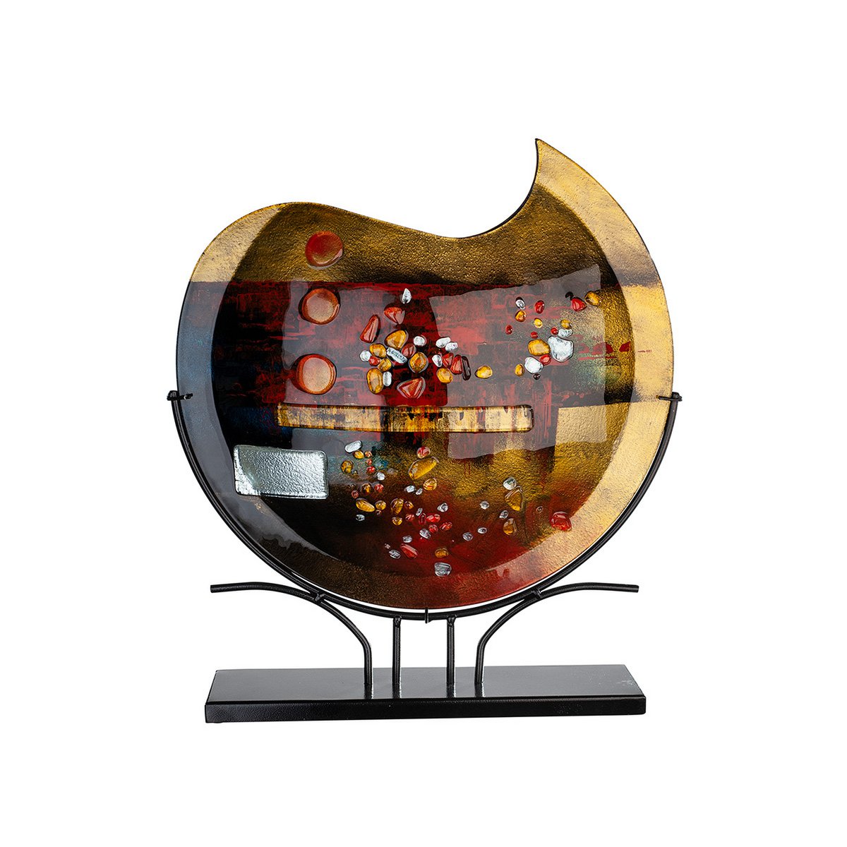 Glasart Deko runde Vase Pearls
