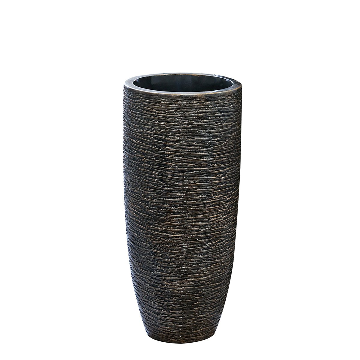 Poly/Fiberglas Pflanzgefäß "Giant" antik bronze H.90cm