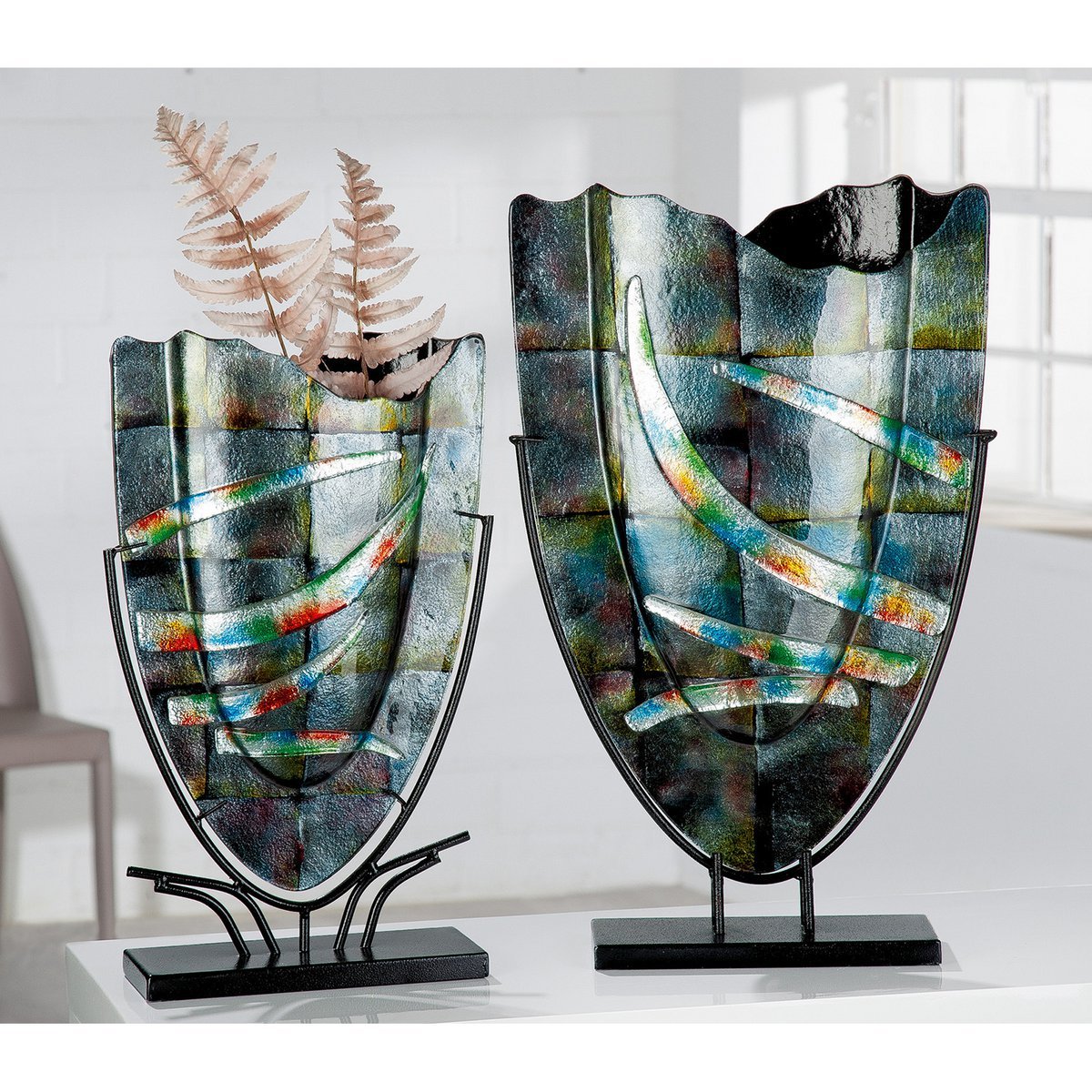 Glasart ovale Dekovase "Varosia"