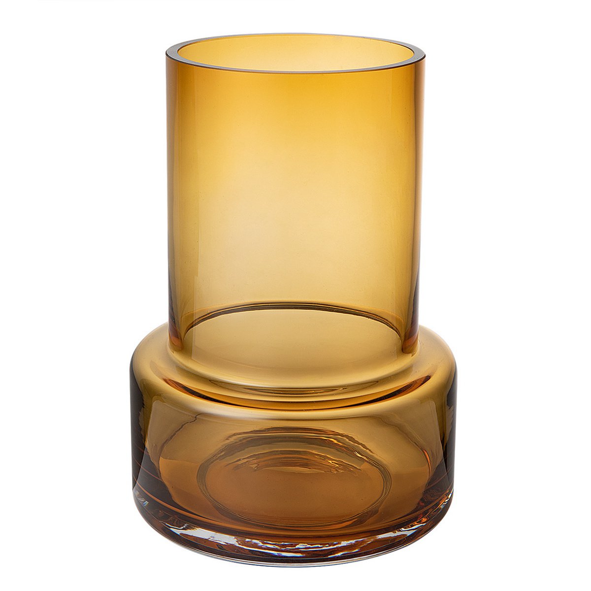 Luxuriöse 9-mm-Glasvase, bernsteinfarben: Retro-Designstil TYLER 25