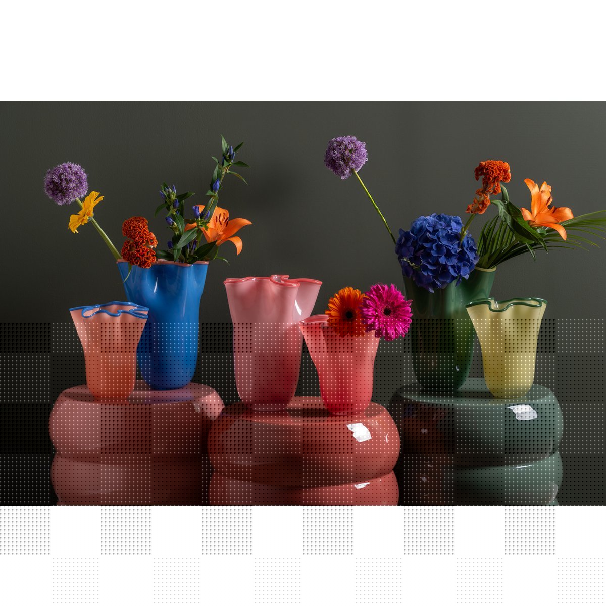 Vase Rüschen Medium