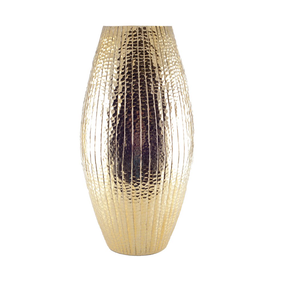 VASE DORE BRILLANT 20X20X38CM
