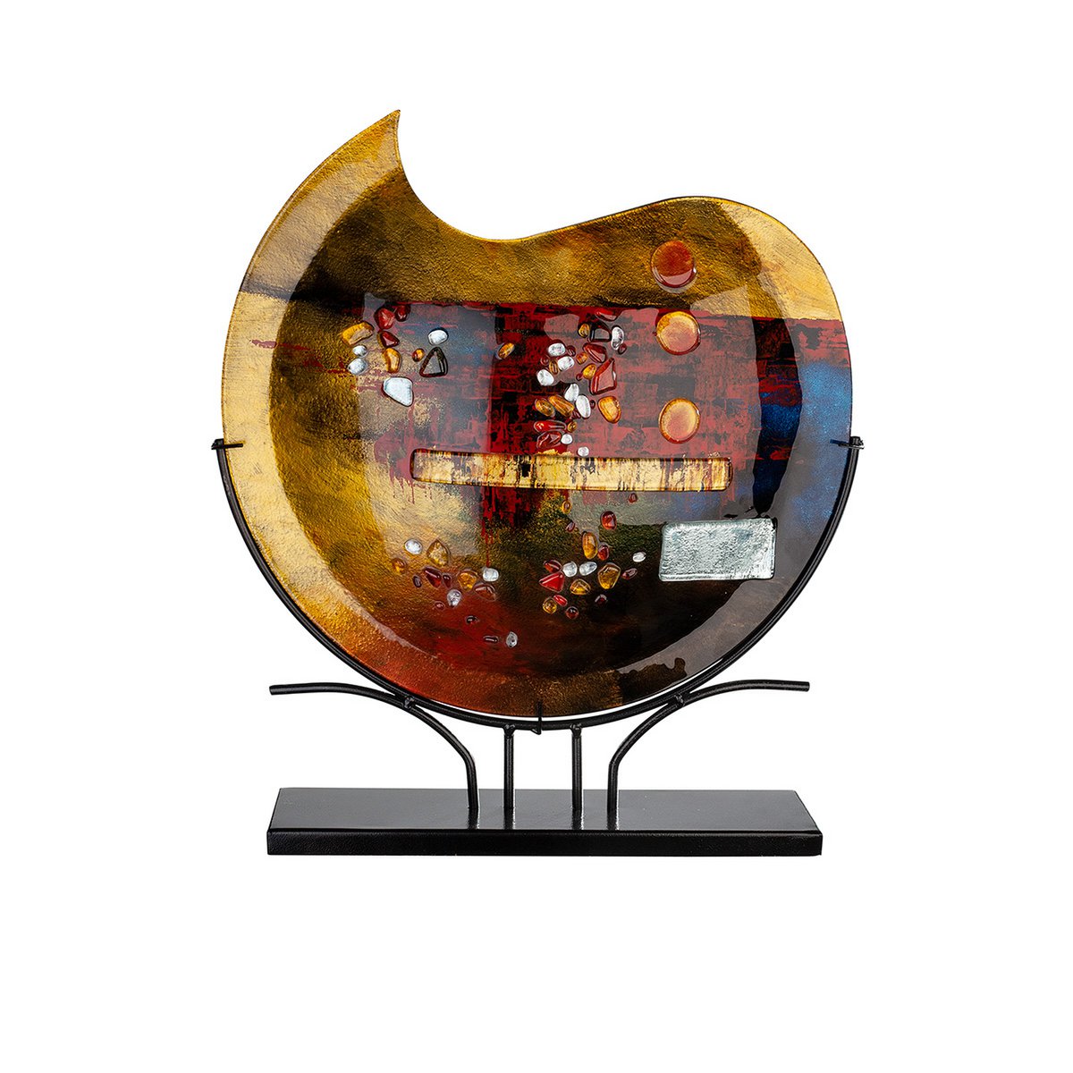 Glasart Deko runde Vase Pearls