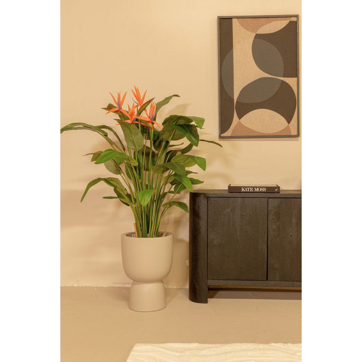 Strelitzia Kunstpflanze 120cm mit Blüte vorbestellen
