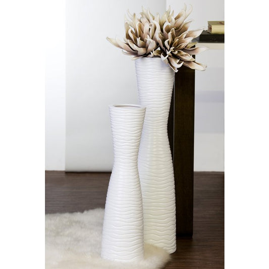 Vase"Tamera"Keramik,weiß,H.58/D.14
