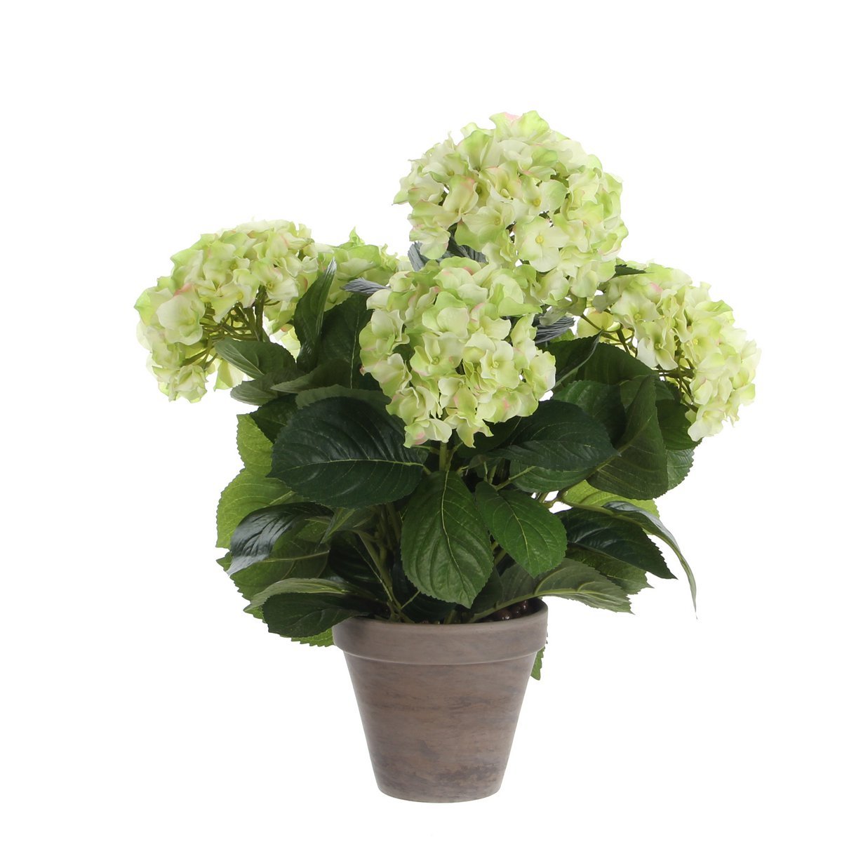 Künstliche Hortensienpflanze im Blumentopf Stan – H45 x Ø45 cm – Grün