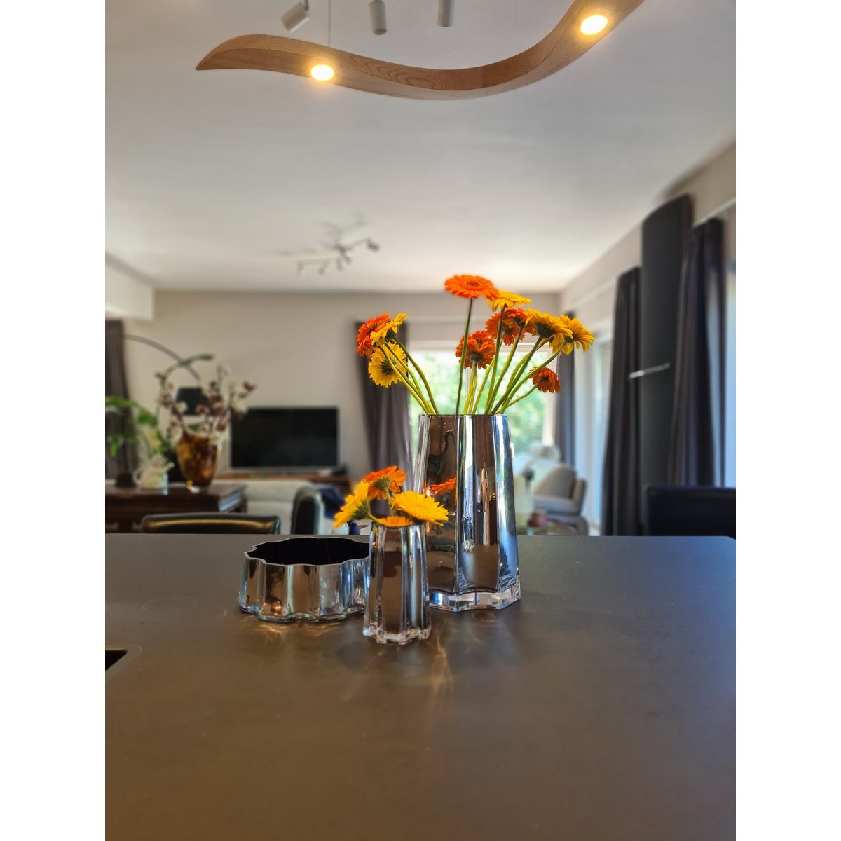Modern-klassische Luxusvase, stilvolles Design, LENOX 30 SILVER