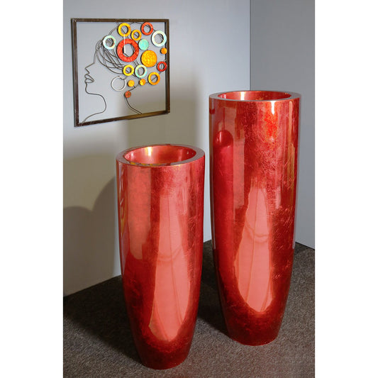 Pflanzgefäß"Konus"rot H.115cm