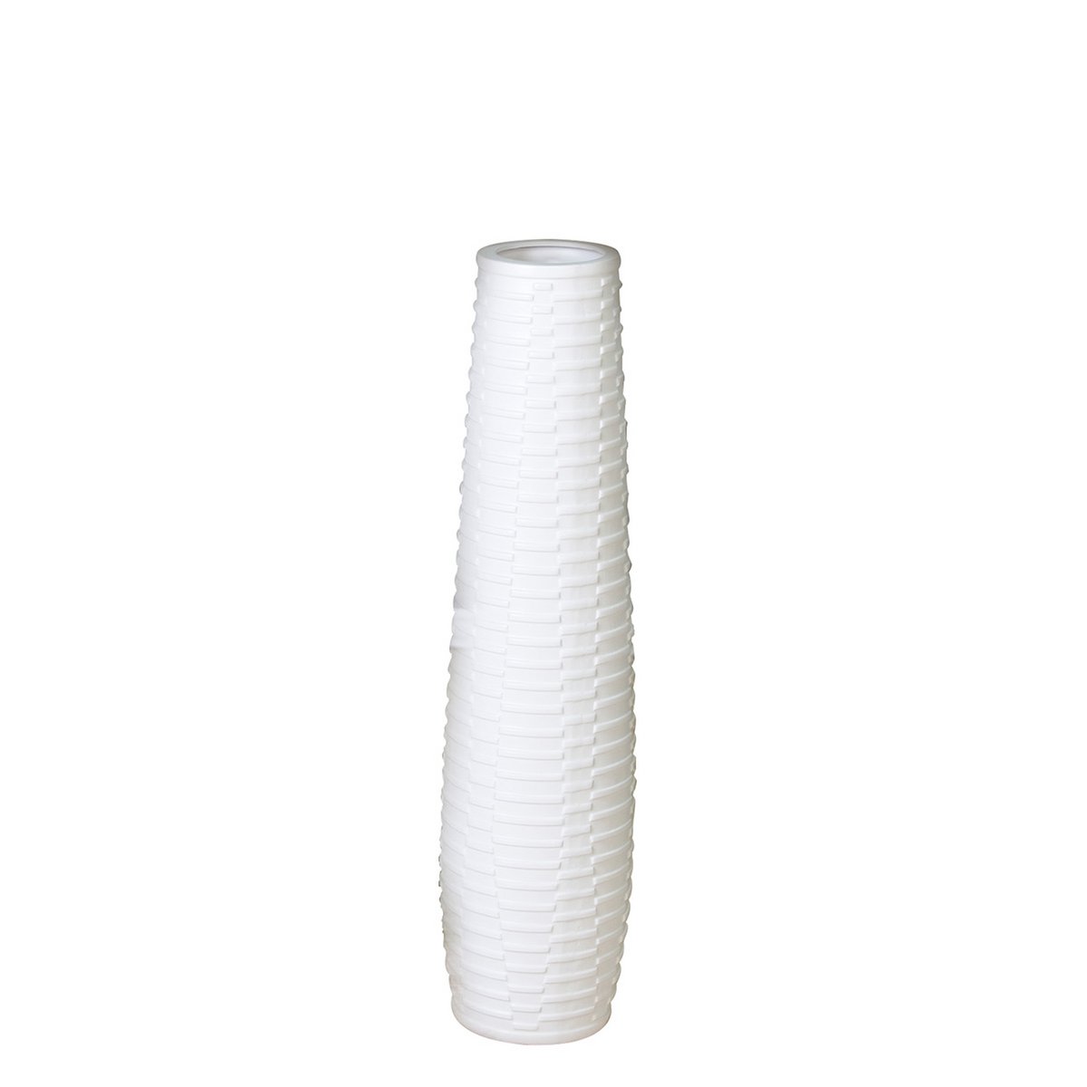 Vase"Catania"Ker.weiß VE 2