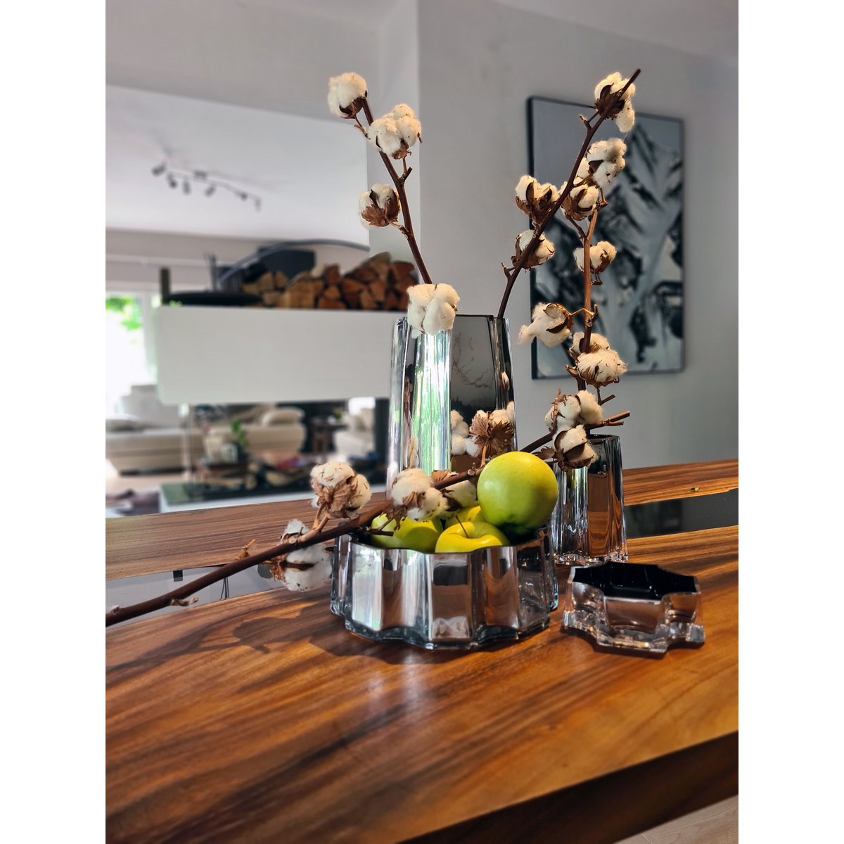 Modern-klassische Luxusvase, stilvolles Design, LENOX 30 SILVER