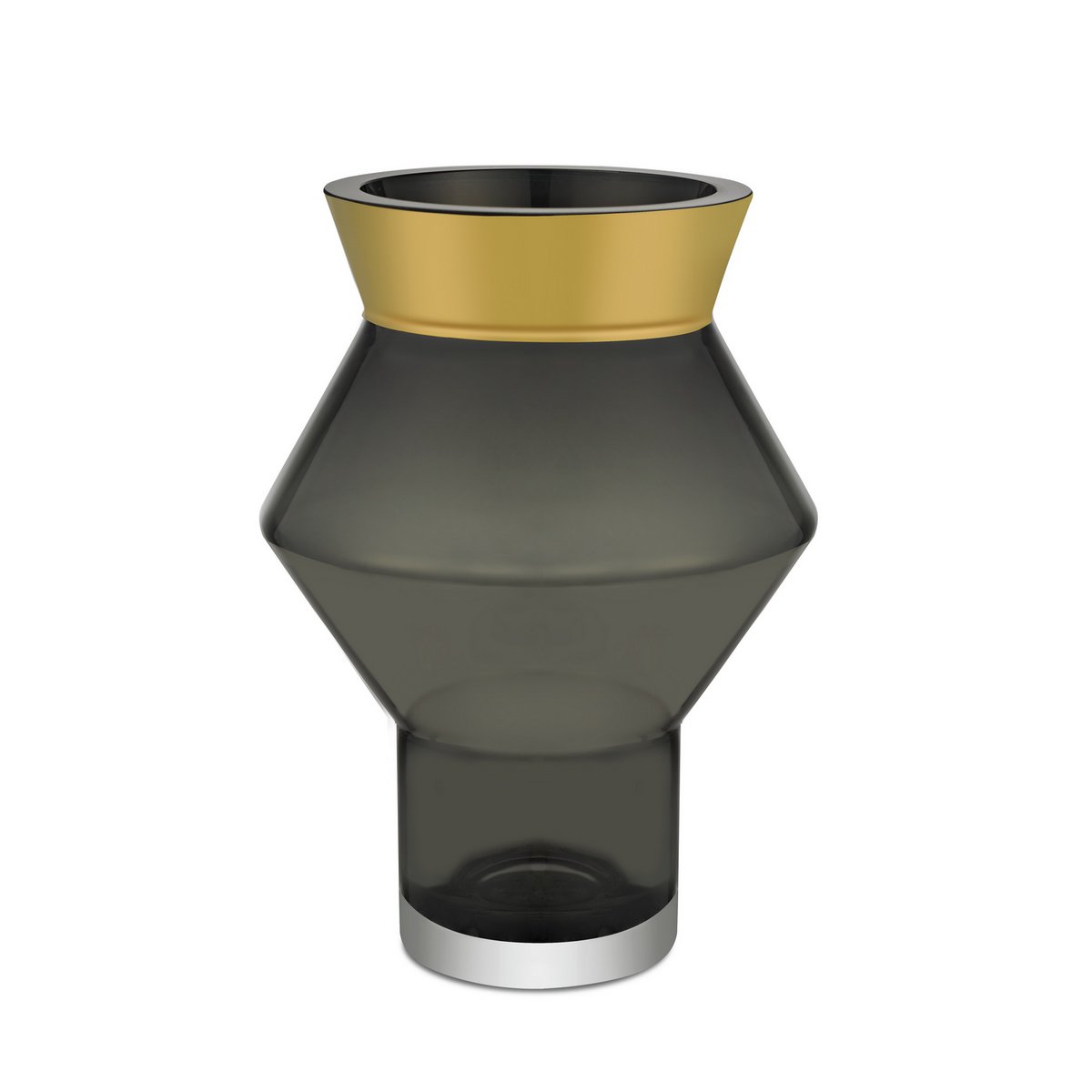edle Glasvase mit 24k Goldrand, CUZCO