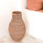 Gewebte Boho-Vase SAKRA aus Bananenfaser und Bast - Classic Floral