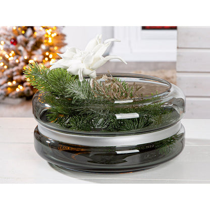 Vase rund Opti, grau H.15,5 cm
