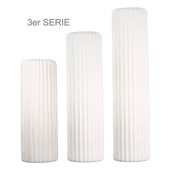 Vase"Fjord"Kera.weiß matt