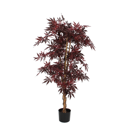 Künstliche Ahornpflanze - H140 x Ø80 cm - rot