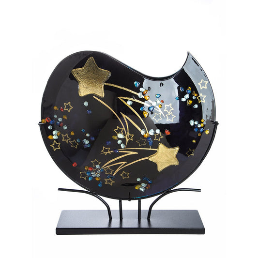 Vase flach; rund Lichterglanz, H.50 cm