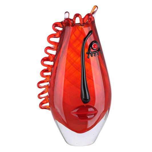 Glasart Designvase Clear Red Vista