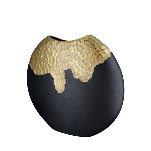 Vase flach; rund Favo, H.36 cm