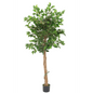 Künstlicher Ficus 150 cm – im schwarzen Anzuchttopf, Frontansicht