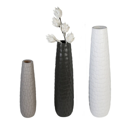 Keramik Vase "Brick" dunkelgrau matt