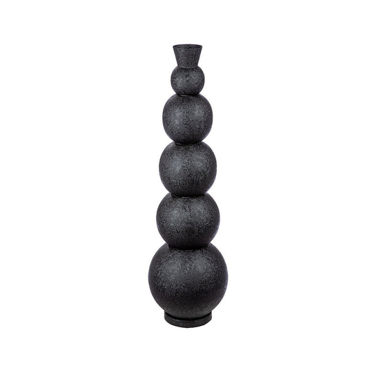 Bodenvase schwarz Rotonda H.76 cm
