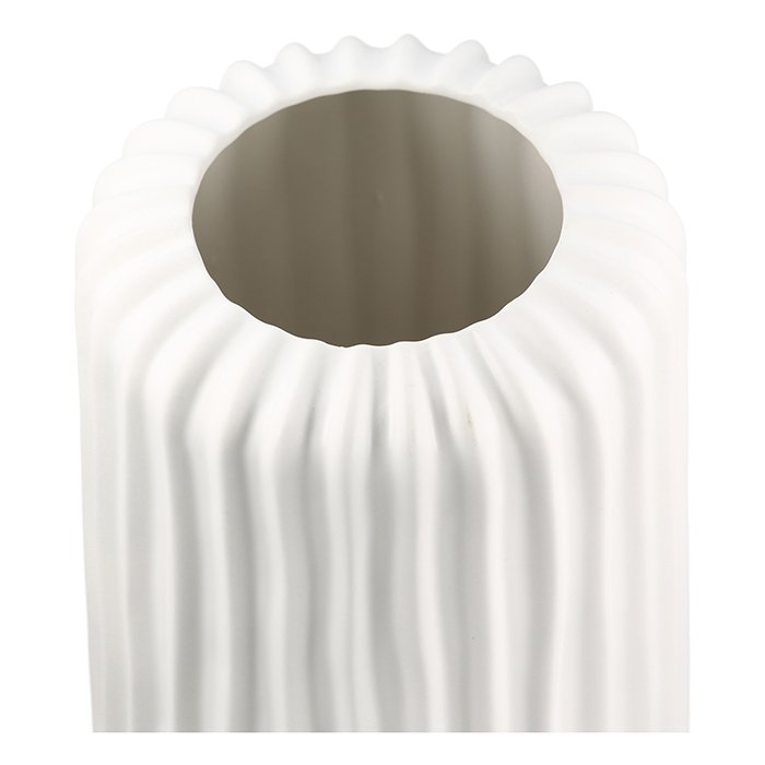 Keramik Vase "Fjord" weiß matt