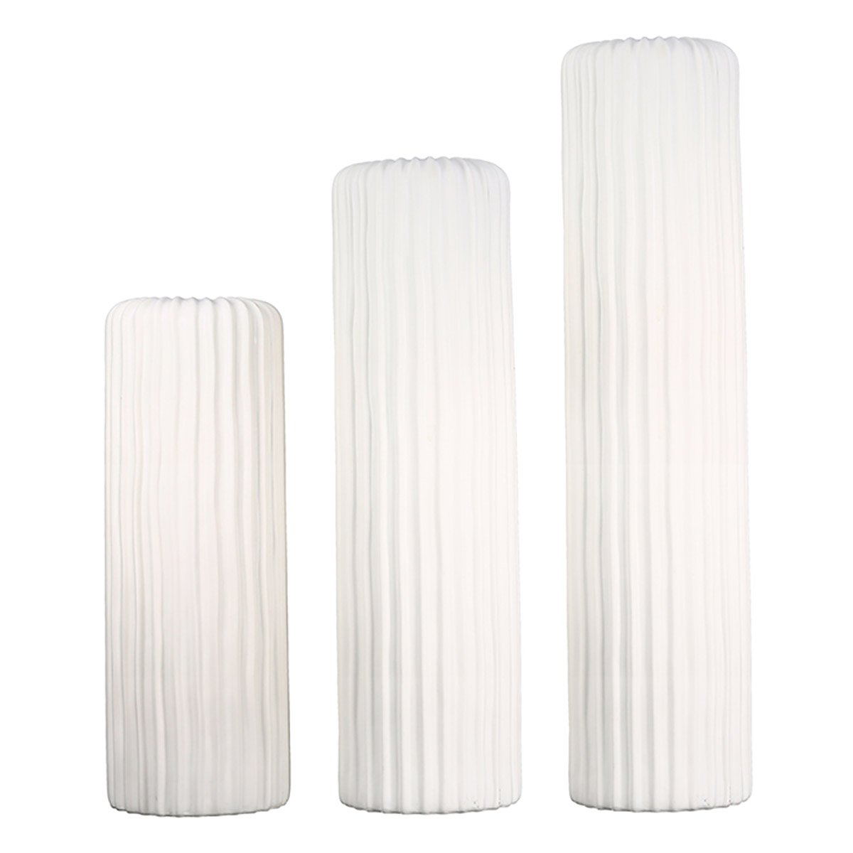 Vase"Fjord"Kera.weiß matt