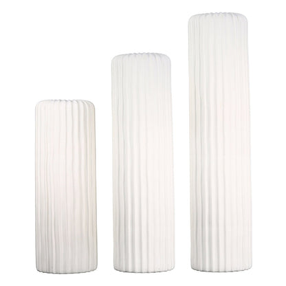 Vase"Fjord"Kera.weiß matt