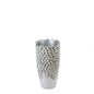 Poly/Fiberglas Pflanzgefäß "Carve" silber H.70cm