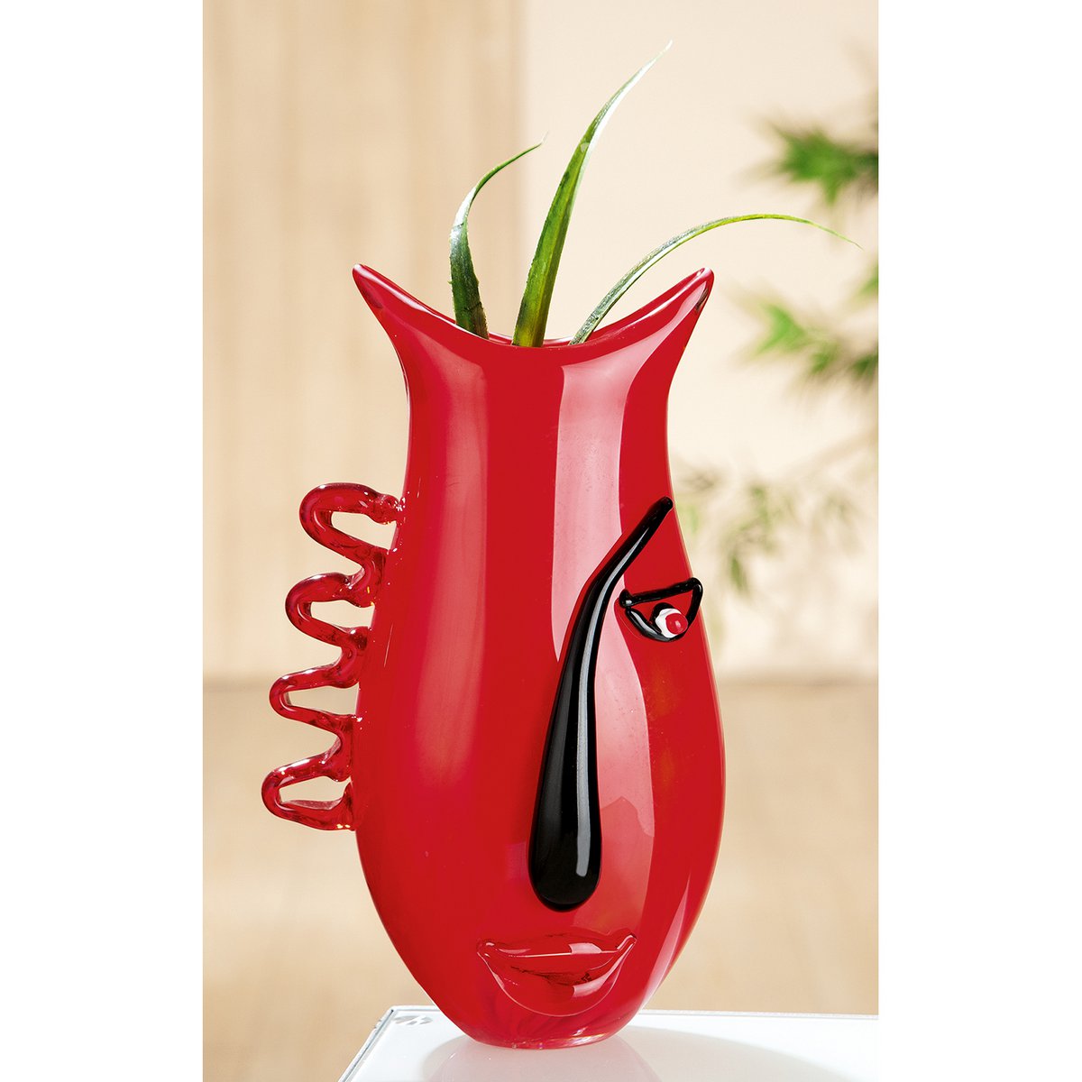 Glasart Design-Vase"Red Vista"