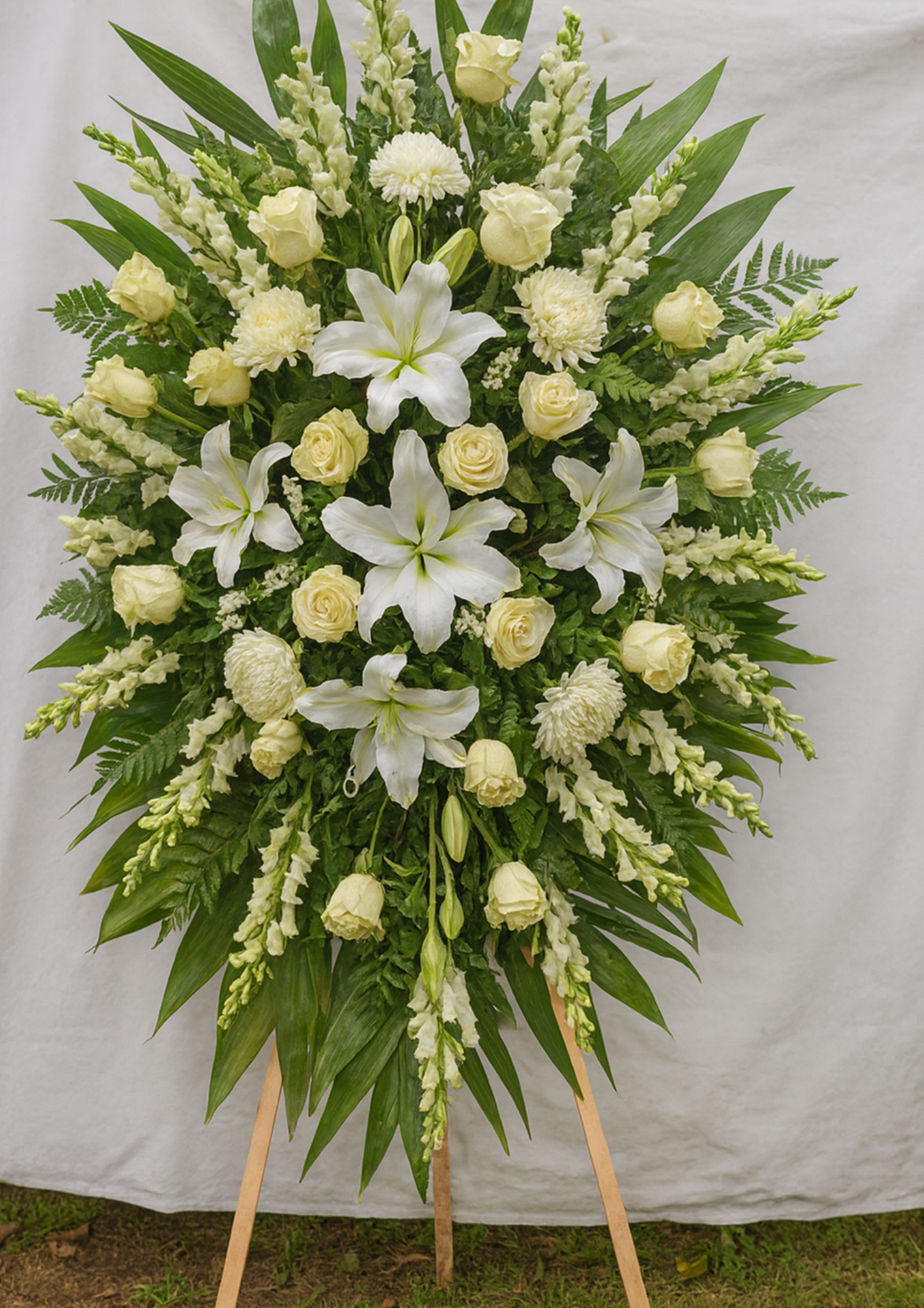 Blühender Trost Trauerkranz Classic Floral