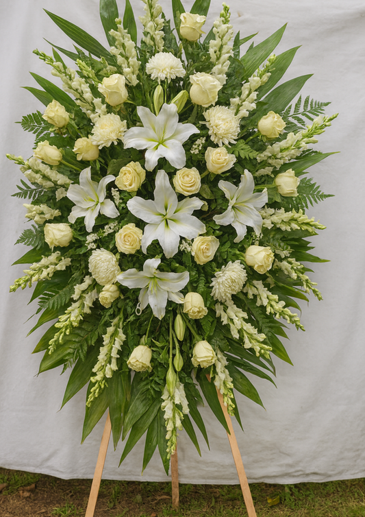 Blühender Trost Trauerkranz Classic Floral