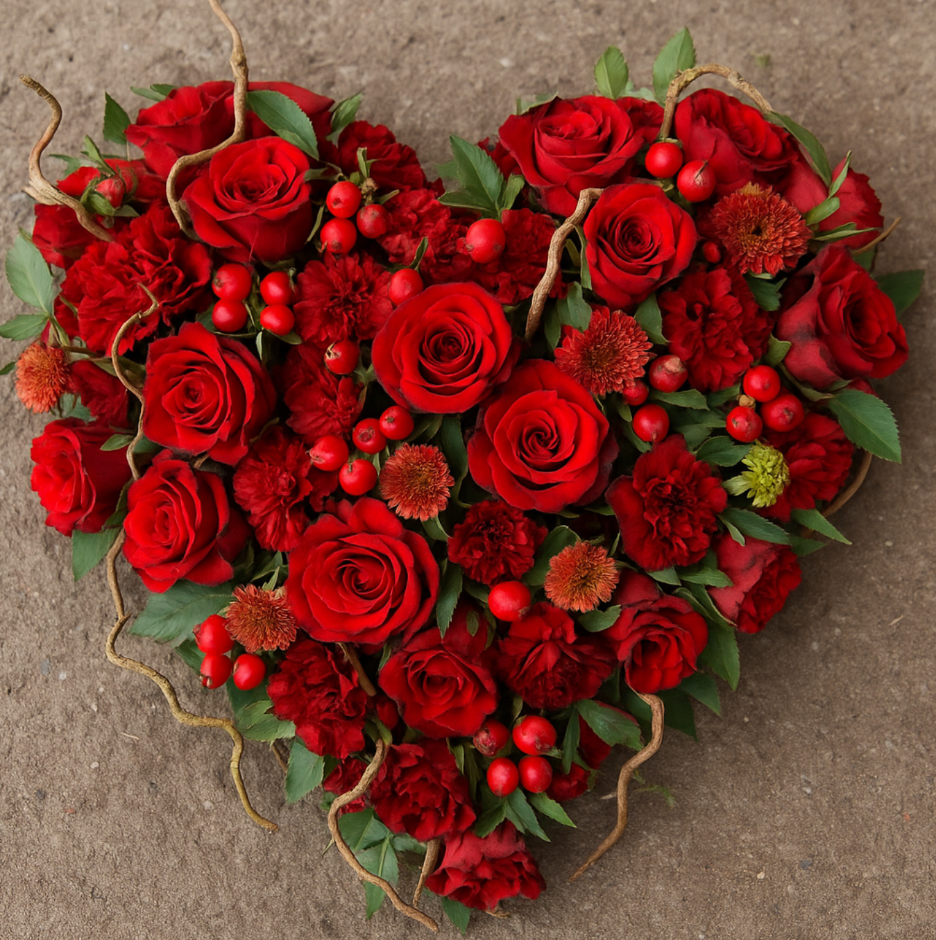 Herz der Liebe Trauergesteck Classic Floral