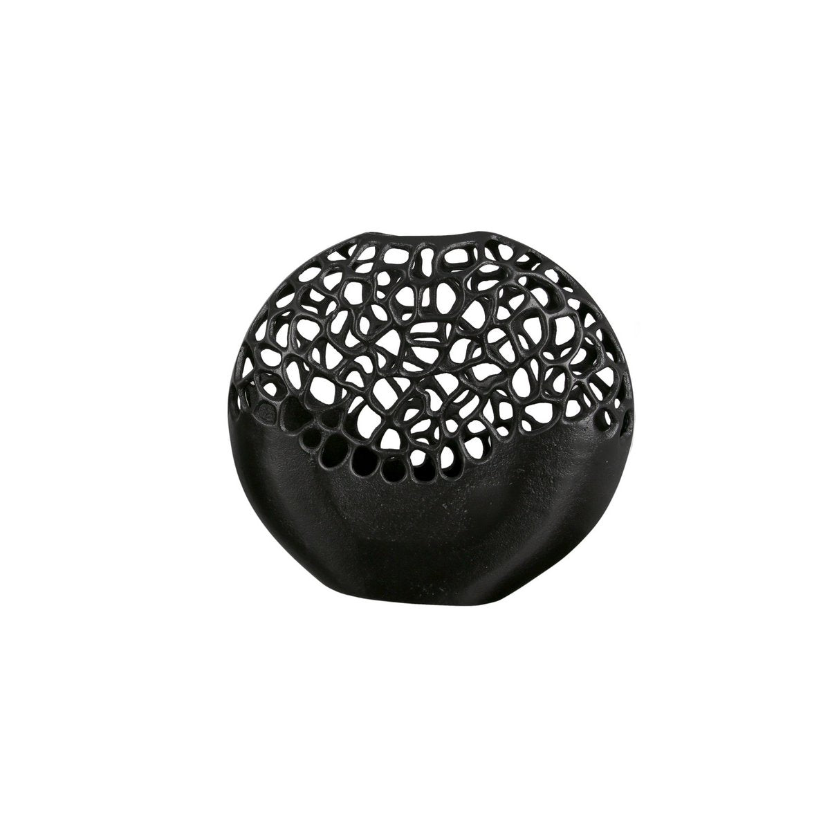 Aluminium Vase "Osaka" schwarz H.32cm