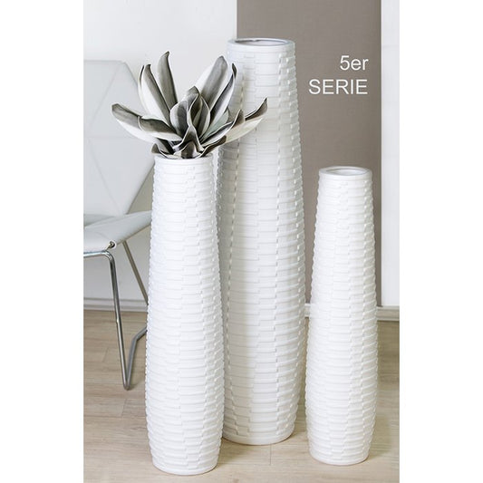 Vase"Catania"Ker.weiß VE 2