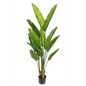 Strelitzia Kunstpflanze 160 cm – im schwarzen Anzuchttopf, Frontansicht
