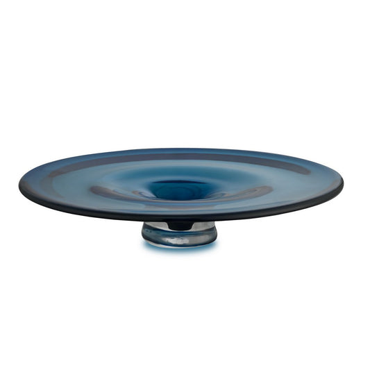 Runde konische Vase oder Schale, tieftintenblaue Farbe: ALAIN