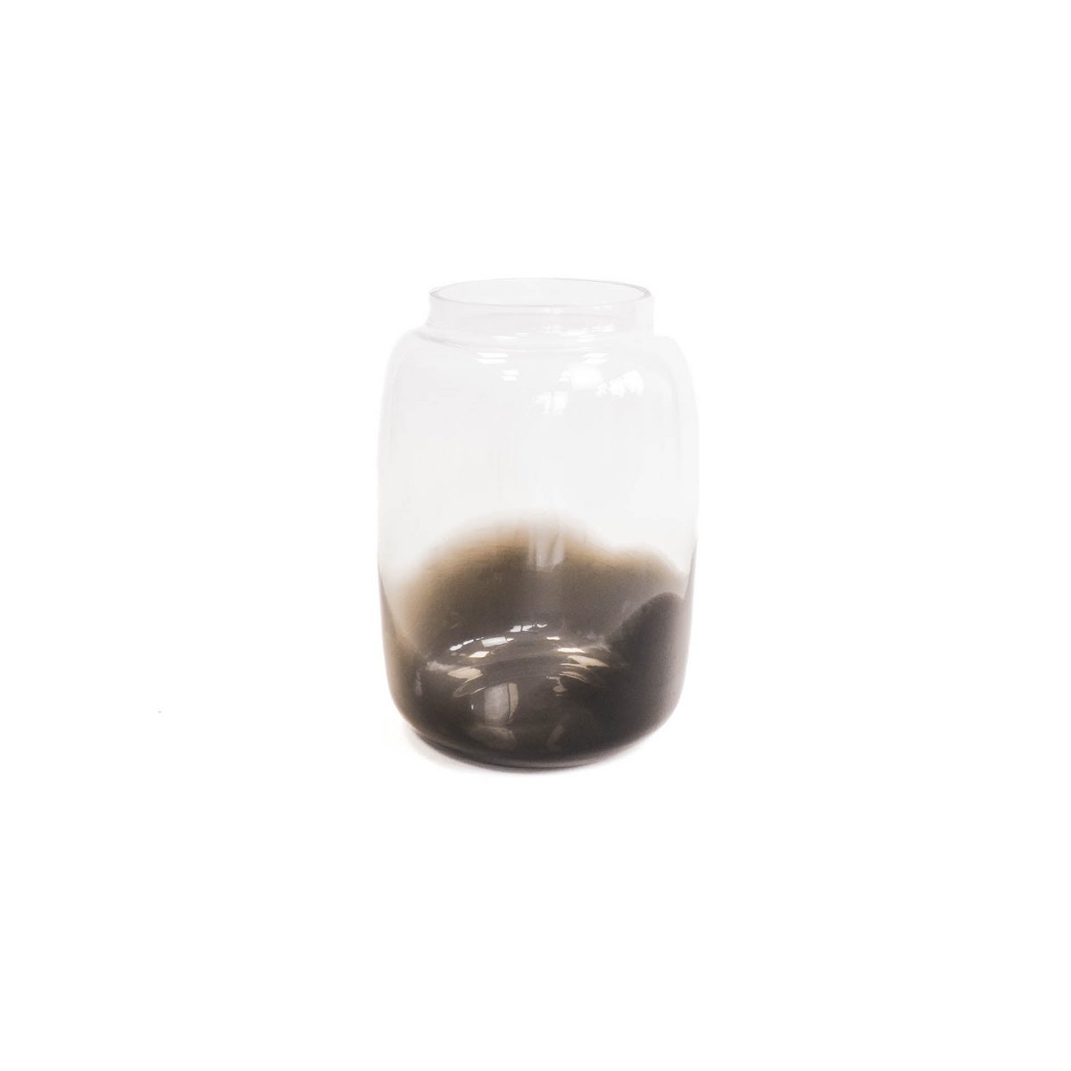 Vase - Glas - Dipdye - Klar/Braun - 25x35cm