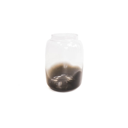 Vase - Glas - Dipdye - Klar/Braun - 25x35cm