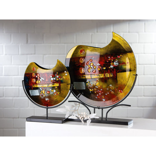 Glasart Deko runde Vase Pearls