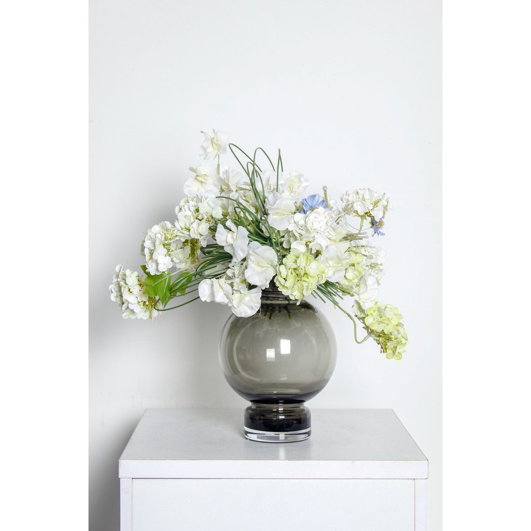 moderne kugelförmige Luxusvase ORURO – 9 mm dickes Glas