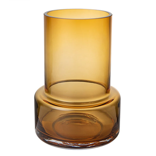 Luxuriöse 9-mm-Glasvase, bernsteinfarben: Retro-Designstil TYLER 25