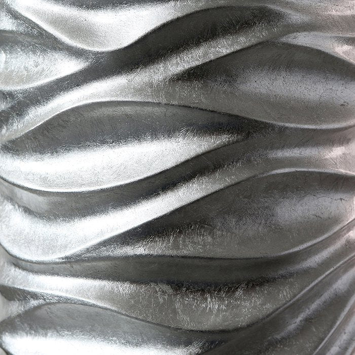Pflanzgefäß"Waves"silber,D.35cm H.76cm