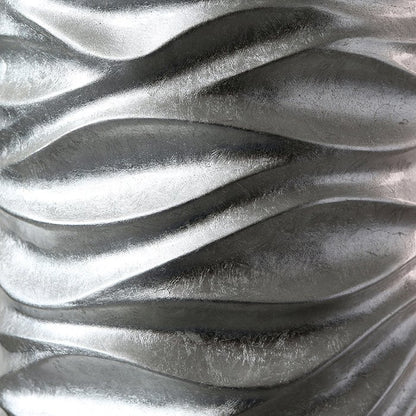 Pflanzgefäß"Waves"silber,D.35cm H.76cm
